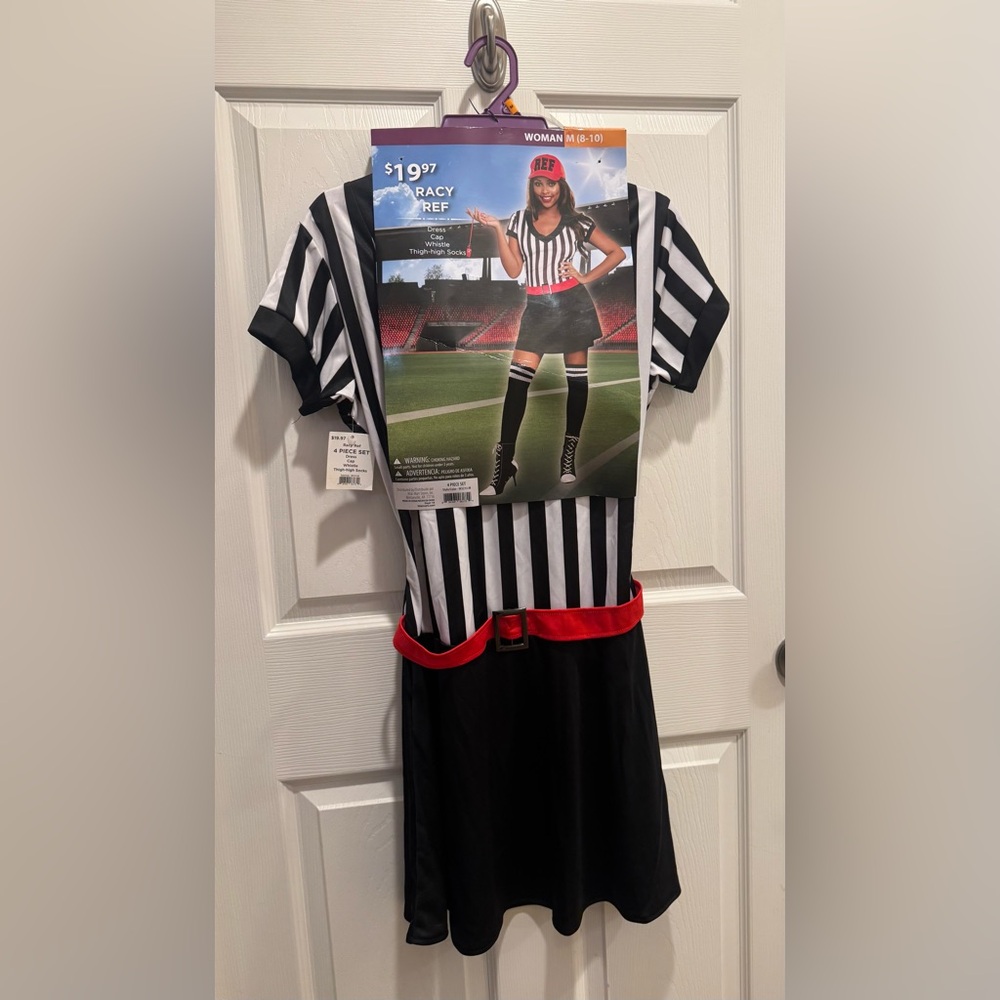 Black and White Referee Costume Dress